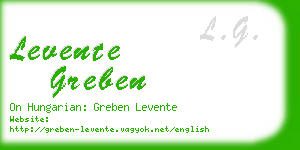 levente greben business card